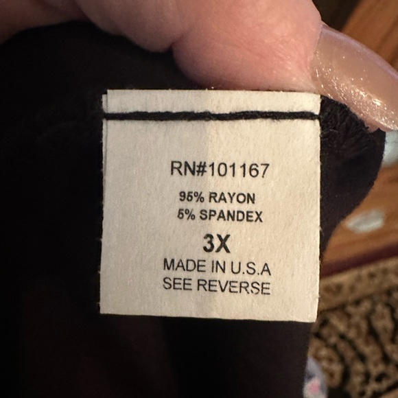 Plus Size 3X ChaChaVente long sleeve pearl top NWT - Picture 7 of 7